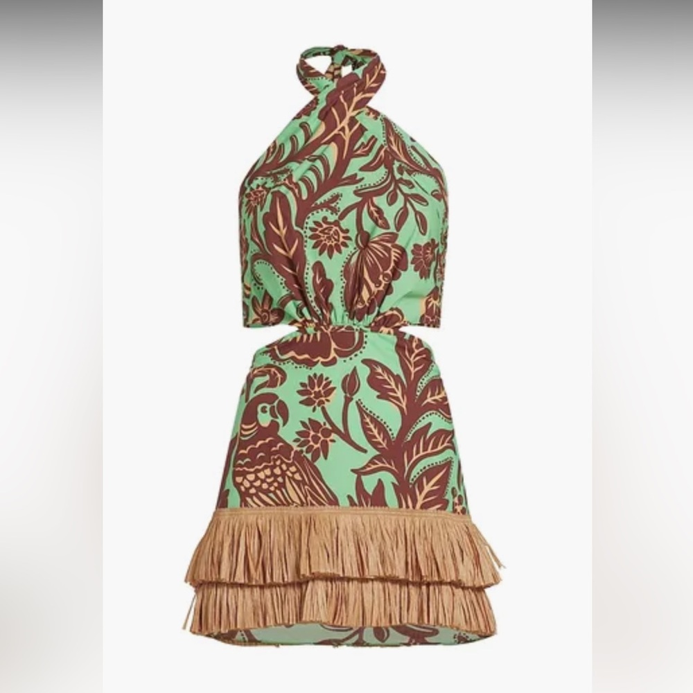 Johanna Ortiz Summery Mindset Halter Mini Dress